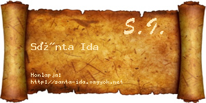 Sánta Ida névjegykártya