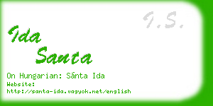 ida santa business card